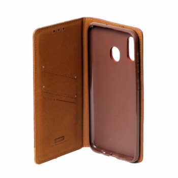 Samsung Galaxy A20 Book Case - Bruin