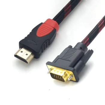 MG HDMI Naar VGA Kabel Adapter - Transmitter - 1.5 Meter - Rood / Zwart