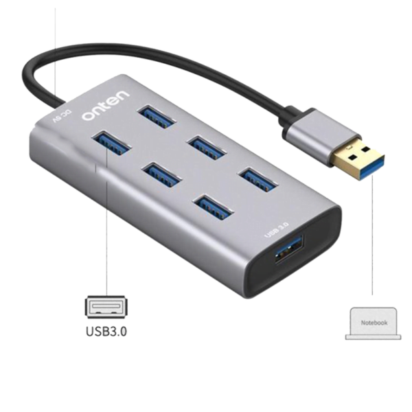Onten - USB Hub (7 poorten) - Highspeed 3.0
