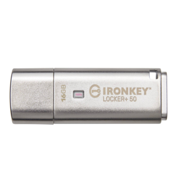 Kingston IronKey Locker+ 50 USB - 16GB - Flash Drive