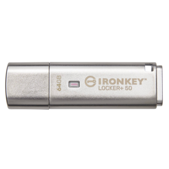 Kingston IronKey Locker+ 50 USB - 64GB - Flash Drive
