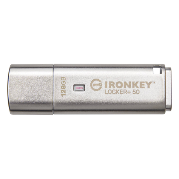Kingston IronKey Locker+ 50 USB - 128GB - Flash Drive