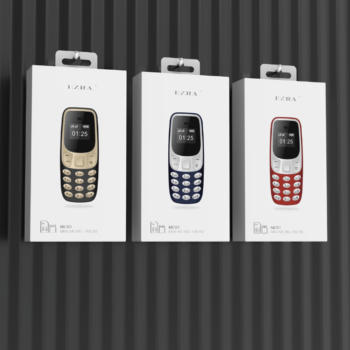 Ezra Mobile MC01 - Mini GSM telefoon - Rood/Zilver